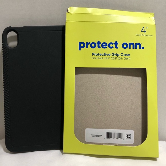 PROTECT ONN Protective Grip Case for iPad Mini 2021 6th Generation, Color Black - Picture 9 of 10